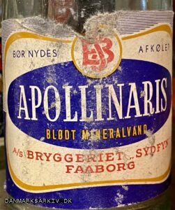 Apollinaris - Blødt mineralvand - A/S Bryggeriet Sydfyn - Faaborg