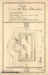 Strickers Batteri, på Amagers østkyst, indgik i Københavns befæstning - 1801